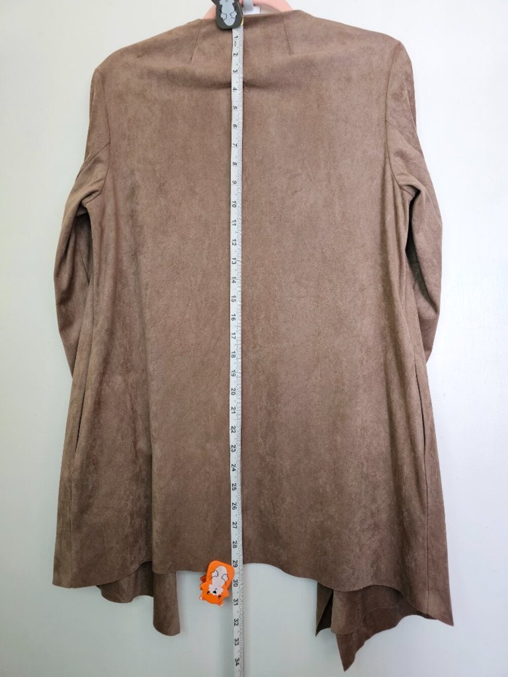KUT From The Kloth Bernette Long Faux Suede Waterfall Drape Cardigan Jacket Wrap - Picture 5 of 12